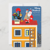 Der Weihnachtsmann trifft auf das portugiesische R Karte (Vorderseite)