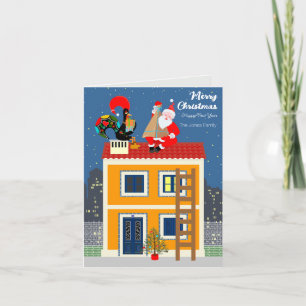 Der Weihnachtsmann trifft auf das portugiesische R Karte
