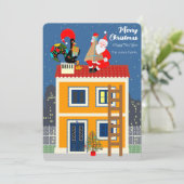 Der Weihnachtsmann trifft auf das portugiesische R Karte (Stehend Vorderseite)