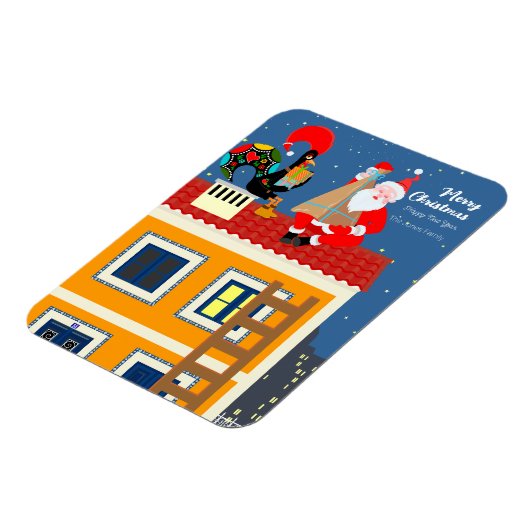 Der Weihnachtsmann trifft auf das portugiesische R Magnet (Linke Seite)