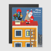 Der Weihnachtsmann trifft auf das portugiesische R Magnetkarte (Vorne/Hinten)