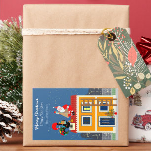 Der Weihnachtsmann trifft auf das portugiesische R Rechteckiger Aufkleber