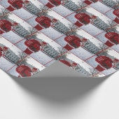 Der Weihnachtsmann Trump vor dem Weißen Haus Geschenkpapier (Ecke)