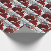 Der Weihnachtsmann Trump vor dem Weißen Haus Geschenkpapier (Ecke)