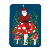 Der Weihnachtsmann über das Magische Pilz Weihnach Magnet (Vertikal)
