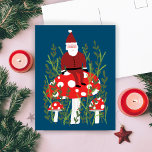 Der Weihnachtsmann über das Magische Pilz Weihnach Postkarte<br><div class="desc">Anpassbare Karte,  Fügen Sie Ihren eigenen Text auf der Rückseite oder vor der Karte hinzu. Karo meinen Shop für mehr Designs oder lass mir wissen,  ob Sie etwas Angewohntes wollen.</div>