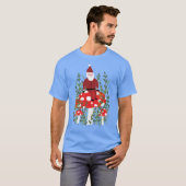 Der Weihnachtsmann über das Magische Pilz Weihnach T-Shirt (Vorne ganz)