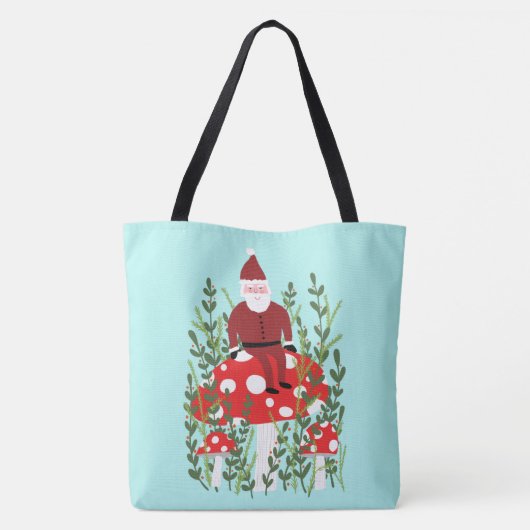 Der Weihnachtsmann über das Magische Pilz Weihnach Tasche (Rückseite)