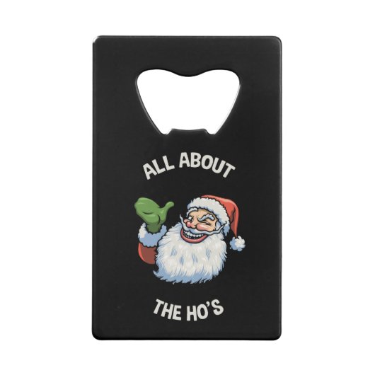 Der Weihnachtsmann über die Ho Geldbeutel Flaschenöffner (Rückseite)