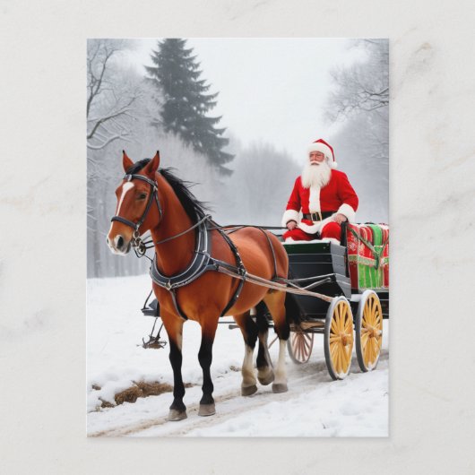 Der Weihnachtsmann und das Fünf-Legende-Pferd Postkarte (Vorderseite)