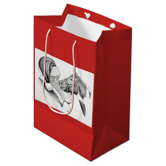 Der Weihnachtsmann und das malerische Pferd Mittlere Geschenktüte