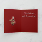 Der Weihnachtsmann und das Weihnachtsgeschenke-Mac Karte (Innenseite)