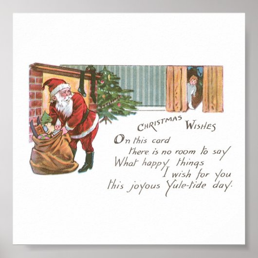 Der Weihnachtsmann und der kleine Junge, der schla Poster (Vorne)