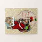 Der Weihnachtsmann und der schmale Schornstein Puzzle (Horizontal)