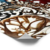 Der Weihnachtsmann und der Schnee Mainen im Winter Poster (Ecke)