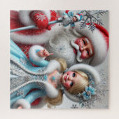Der Weihnachtsmann und der Schnee Mainen im Winter Puzzle (Horizontal)