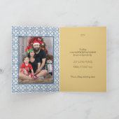 Der Weihnachtsmann und der Toast zum Neujahr Karte (Innenseite)