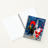 Der Weihnachtsmann und der Toast zum Neujahr Notizblock (Innenseite)