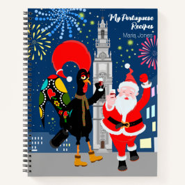 Der Weihnachtsmann und der Toast zum Neujahr Notizblock