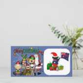 Der Weihnachtsmann und die Bande Feiertagskarte (Stehend Vorderseite)