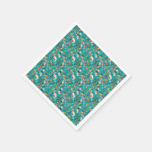 Der Weihnachtsmann und die Freundinnen Muster Serviette (Ecke)