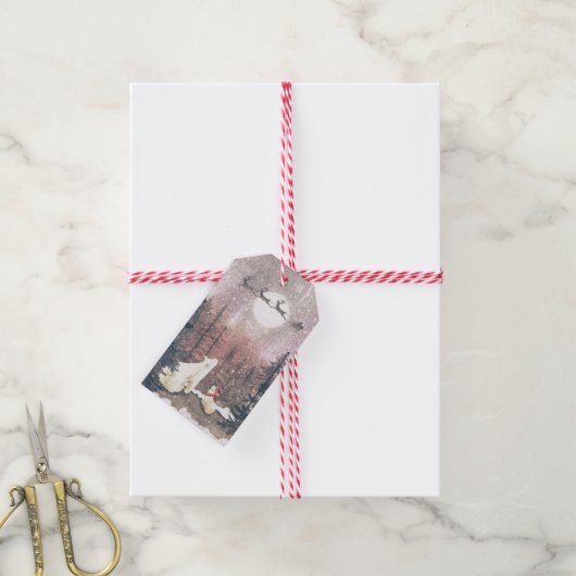 Der Weihnachtsmann und die Polar Geschenkanhänger (Mit Garn)