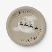 Der Weihnachtsmann und die Teller auf dem Mond