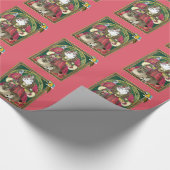 Der Weihnachtsmann und die Tiere Geschenkpapier (Ecke)