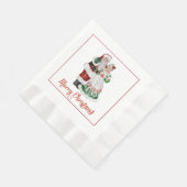 Der Weihnachtsmann und Frau Claus Paper Napkins Serviette (Ecke)
