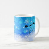 Der Weihnachtsmann und sein fliegender Rentier - G Kaffeetasse (VorderseiteRechts)