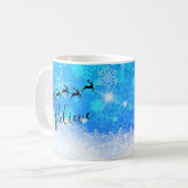 Der Weihnachtsmann und sein fliegender Rentier - G Kaffeetasse (Vorderseite Links)