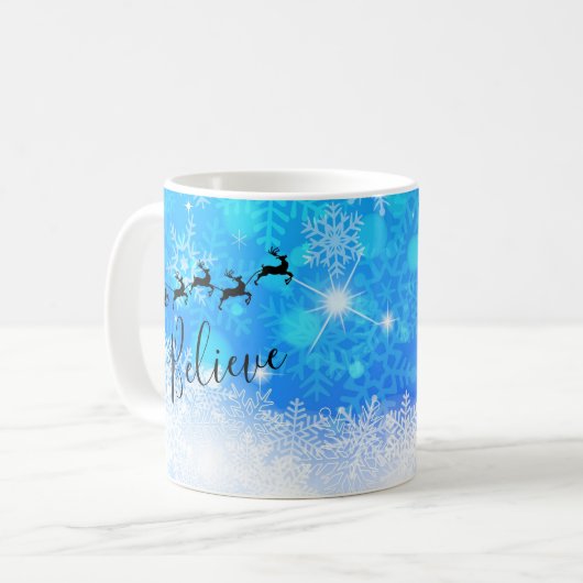 Der Weihnachtsmann und sein fliegender Rentier - G Kaffeetasse (Vorderseite Links)