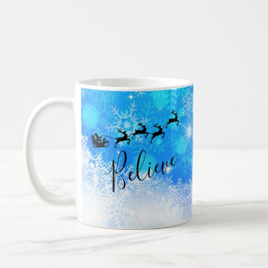 Der Weihnachtsmann und sein fliegender Rentier - G Kaffeetasse (Links)