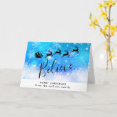 Der Weihnachtsmann und sein fliegender Rentier - G Karte (Gelbe Blume)