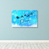 Der Weihnachtsmann und sein fliegender Rentier - G Leinwanddruck (Insitu (Holzboden))