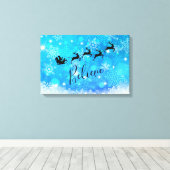 Der Weihnachtsmann und sein fliegender Rentier - G Leinwanddruck (Insitu (Holzboden))