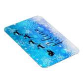 Der Weihnachtsmann und sein fliegender Rentier - G Magnet (Rechte Seite)