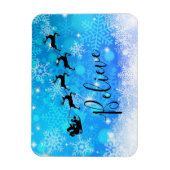 Der Weihnachtsmann und sein fliegender Rentier - G Magnet (Vertikal)