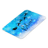 Der Weihnachtsmann und sein fliegender Rentier - G Magnet (Linke Seite)