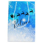 Der Weihnachtsmann und sein fliegender Rentier - G Mittlere Geschenktüte (Rückseite)