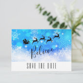 Der Weihnachtsmann und sein fliegender Rentier - G Save The Date (Stehend Vorderseite)