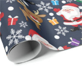 Der Weihnachtsmann und sein Lieblingsmuster Geschenkpapier (Rolleneckpunkt)