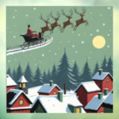 Der Weihnachtsmann und sein Schlitten Fensteraufkleber (Blatt 3)