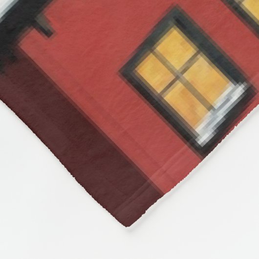 Der Weihnachtsmann und sein Schlitten Fleecedecke (Ecke)