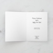 Der Weihnachtsmann und sein Schlitten im nächtlich Karte (Innenseite)