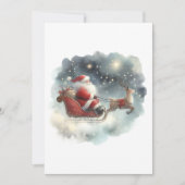 Der Weihnachtsmann und sein Schlitten in der nächt (Vorderseite)