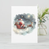 Der Weihnachtsmann und sein Schlitten in der nächt (Stehend Vorderseite)