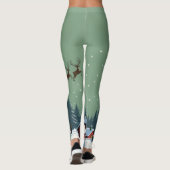 Der Weihnachtsmann und sein Schlitten Leggings (Rückseite)