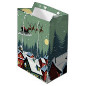 Der Weihnachtsmann und sein Schlitten Mittlere Geschenktüte (Vorderseite Schrägansicht)