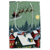 Der Weihnachtsmann und sein Schlitten Mittlere Geschenktüte (Vorderseite)